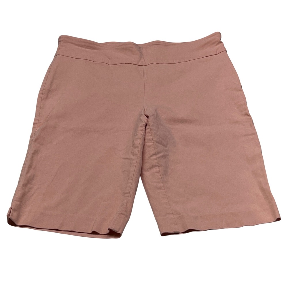 Counterparts Stretch Bermuda Womens Shorts 8P Pink‎ Rayon Blend Pull On